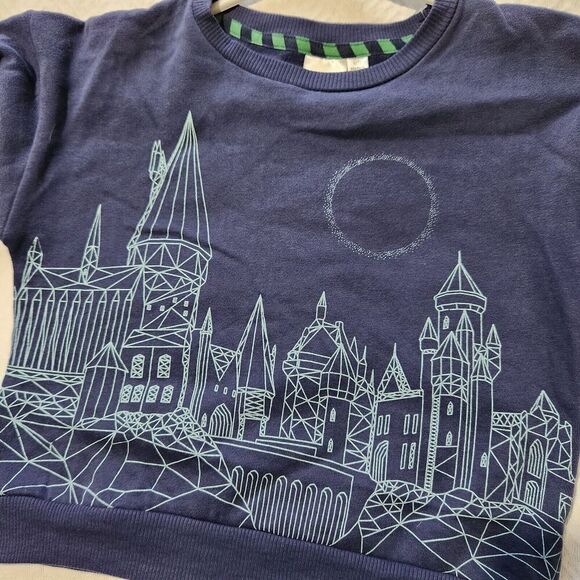 Harry Potter Sweatshirt Kids Unisex Navy Blue Size Small Hogwarts Castle. New - Picture 5 of 9